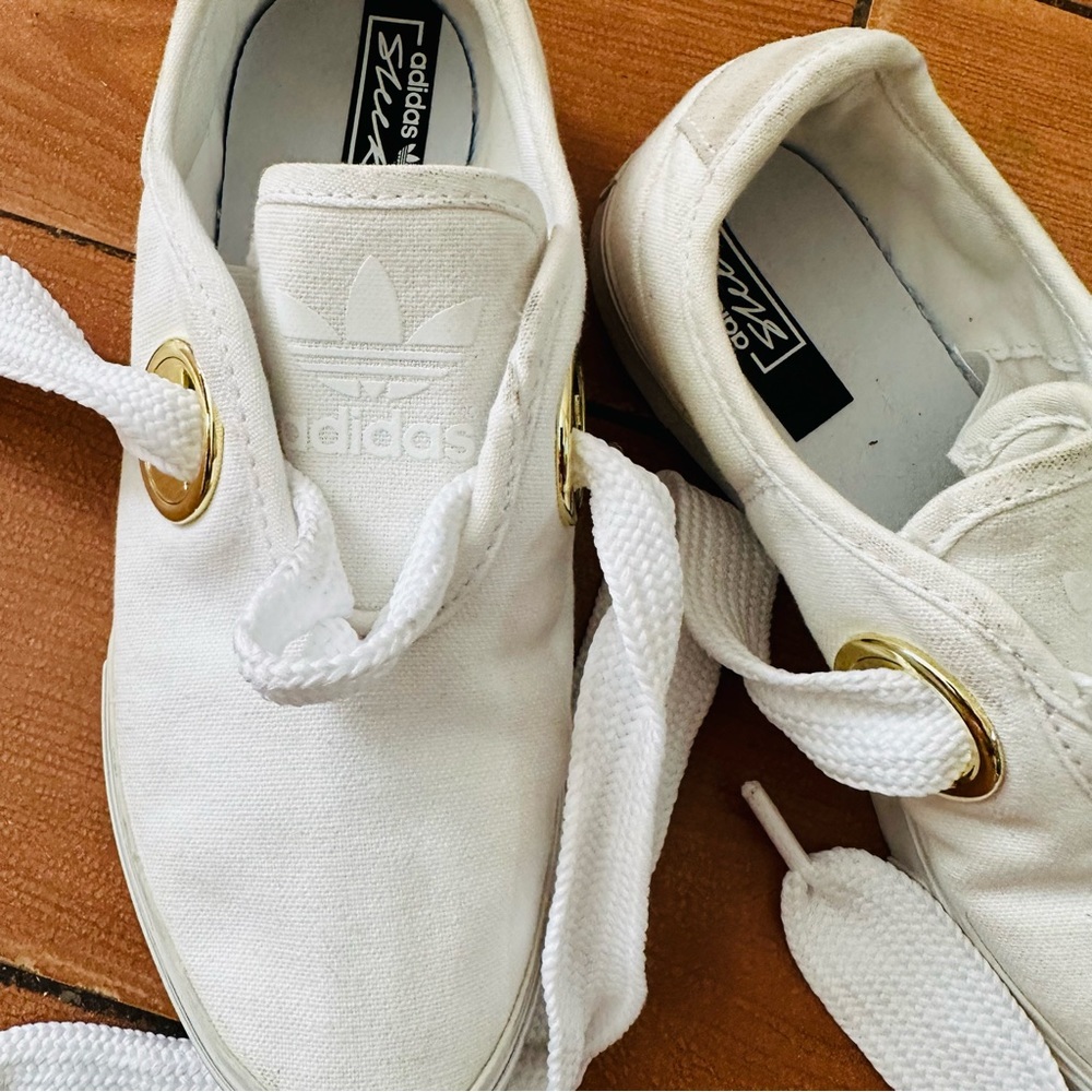 Adidas Original Women SLEEK LO WHITE / GOLD Size 6 - Picture 8 of 9
